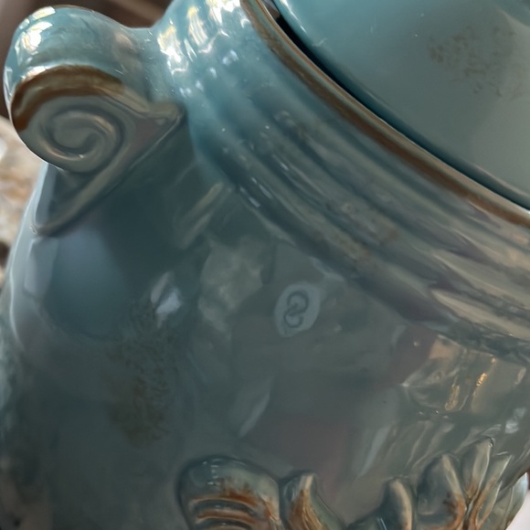 Gorgeous ceramic jar with lid color light blue New - Picture 7 of 17